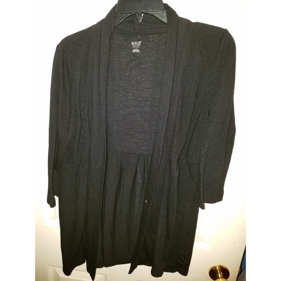 a.n.a Sweaters - a.n.a. Petite XL Long Black Cardigan